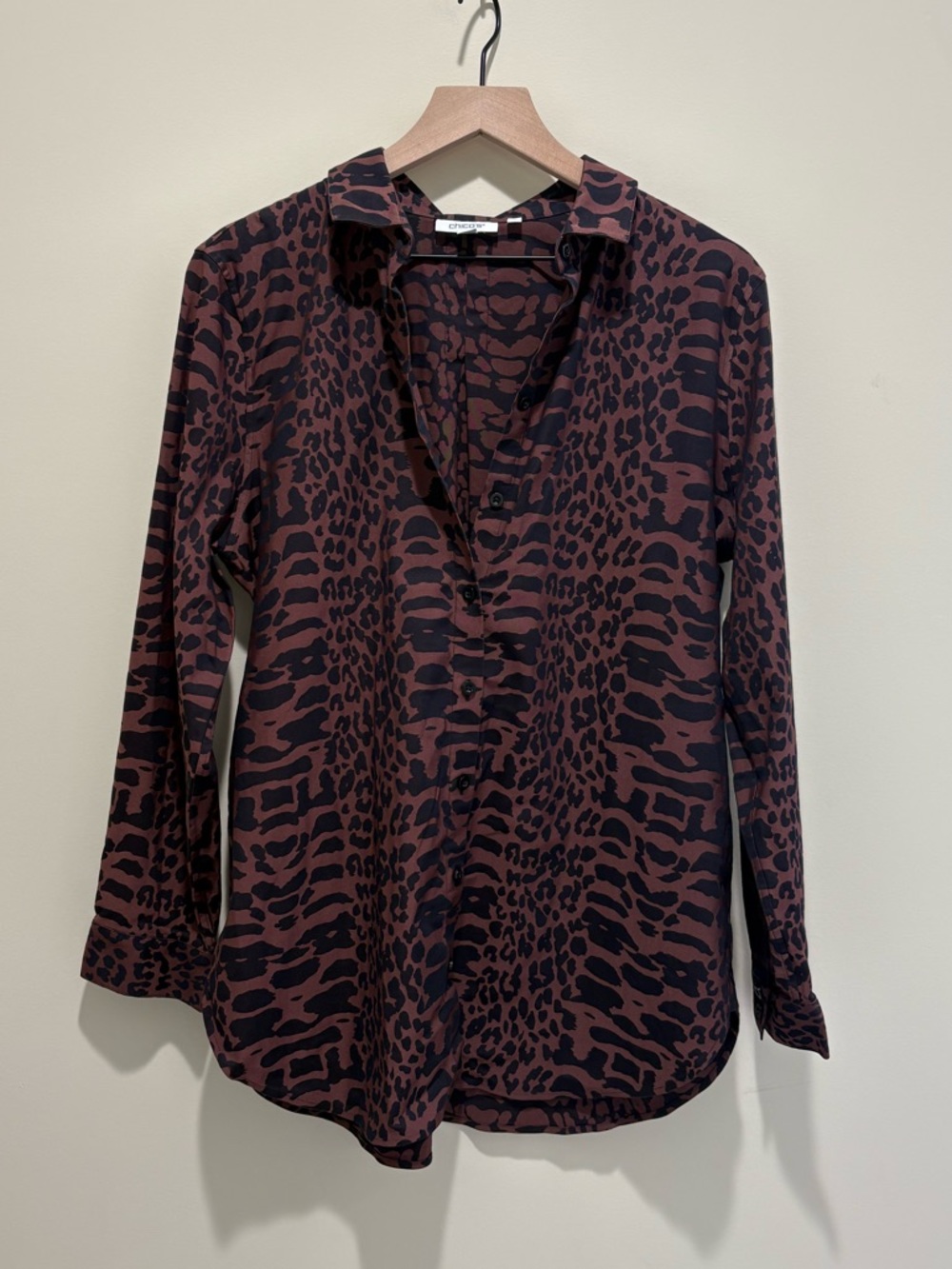 Chicos Women’s Animal Print Button Down